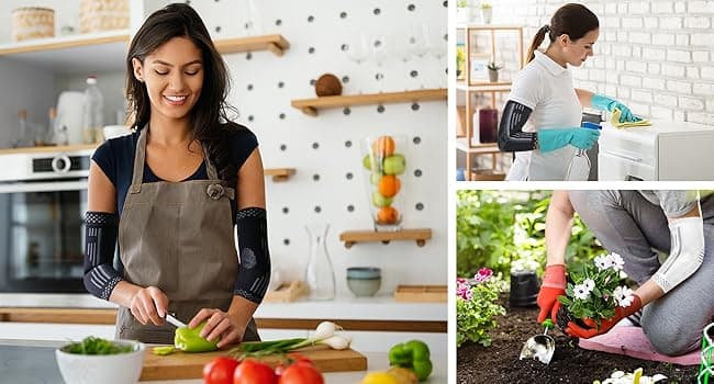 BLITZU 2 Pack Elbow Compression Sleeve, Tennis Elbow Brace Support for Golfer's, Arthritis, Bursitis & Tendonitis Treatment & Pain. Great for Gym Workout, Weightlifting. Black Large.