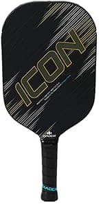Diadem Warrior Pickleball Paddle | Carbon Fiber Face, 3X L-Core Hybrid Nomex Polymer Honeycomb Core, Grit Paint Surface for Spin, Control and Power | Indoor/Outdoor | USAPA Approved
