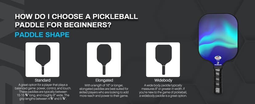 VINSGUIR Pickleball Paddle Set of 2, USAPA Approved Lightweight Fiberglass Rackets with Honeycomb Core, 4 Pickleballs & Carrying Bag, Ideal for Beginners & Gift