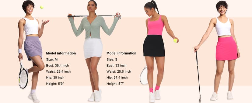 THE GYM PEOPLE Women's Golf Skort Tennis High Waist Lightweight Athletic Casual Skirts Built-in Shorts with 4 Pockets
