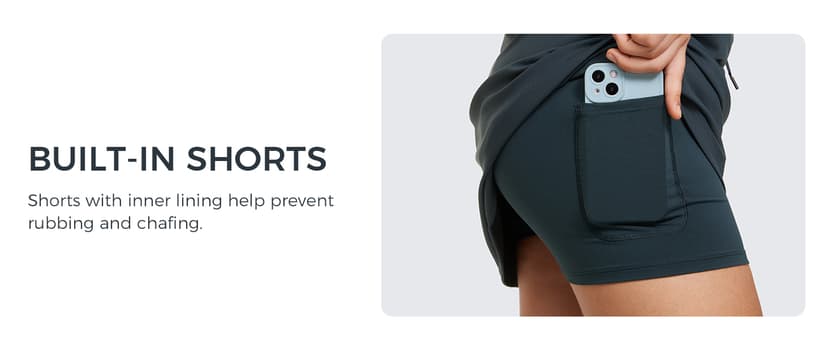 CRZ YOGA 4-Way Stretch Skirts for Women High Waisted Work Casual Golf Tennis Skirt Skorts with 5 Pockets