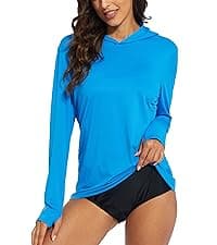 MAGCOMSEN Women's UPF 50+ Lightweight Athletic Jacket Sun Protection Full Zip Long Sleeve Shirts Hiking Outdoor Pockets