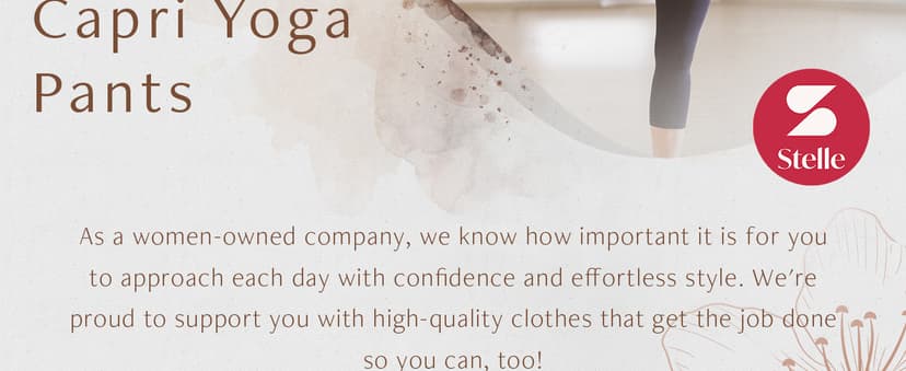 Stelle Women's Capri Yoga Pants with Pockets Essential High Waisted Legging for Workout