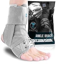 Zenith Ankle Brace, Lace Up Adjustable Support – for Running, Basketball, Injury Recovery, Sprain! Ankle Wrap for Men, Women, and Children