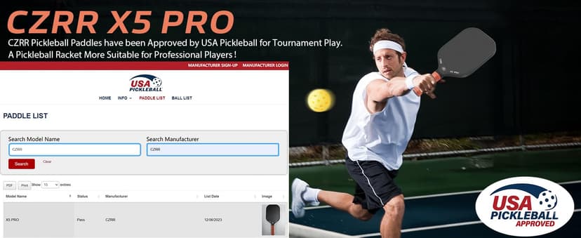 Pickleball Paddle, USA Pickleball Approved, 3K Raw Carbon Fiber Surface (CFS) High Grit & Spin, with 16MM Polypropylene Honeycomb Core, Ideal for Novice and Professional Players