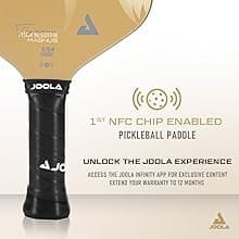 JOOLA Magnus CAS 14mm Pickleball Paddle - Gold Tyson McGuffin Lion Paddle - Edgeless Design & Short Handle - Lightweight Double Frame Carbon Fiber Core - Extra Long Length - Carbon Surface Adds Spin