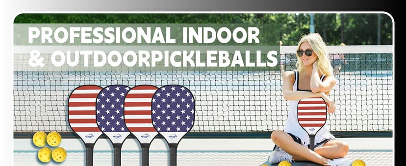 Pickleball Paddles Set of 4,USAPA Approved,4 Indoor&Outdoor Pickleball Balls, Carrying Bag, 4 Cooling Towels,4 Pack Paddles,Pickleball Paddles Pack Gifts for Beginner&Pro