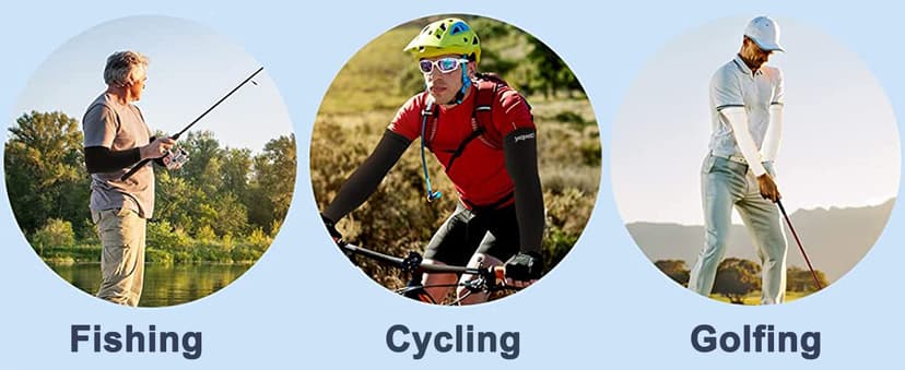 YQXCC 4 Pairs Arm Sleeves for Men Women, UPF 50 Cooling UV Sun Protection Sports Compression Sleeves