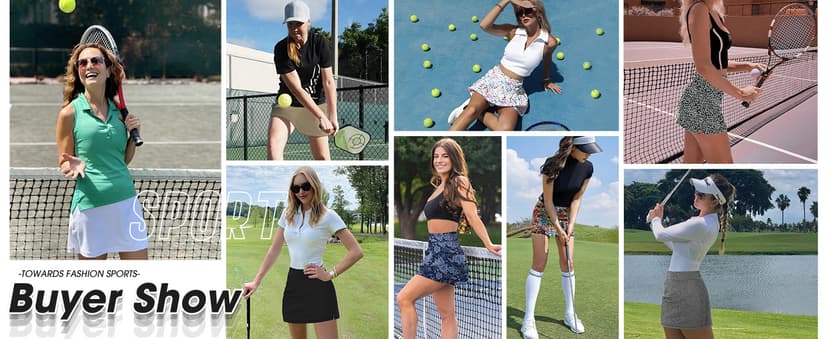 LouKeith Tennis Skirts for Women Golf Athletic Activewear Skorts Mini Summer Workout Running Shorts with Pockets