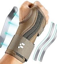 Wrist Brace with Soft Thumb Opening for Mild Carpal Tunnel Tendonitis Arthritis Sprains (Not for Thumb), Compression Hand Brace for Women Men, Wrist Support Strap for Sports Work Typing Sleeping