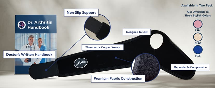 Doctor Developed Wrist Brace, Wrist Wraps for Carpal Tunnel Arthritis, Tendonitis, Hand Support, Ideal for Fitness, Weightlifting - Handbook Included (Wrist Brace 1 Pack)