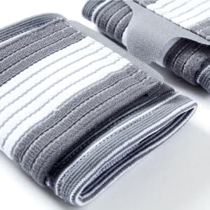 NeoTech Care Wrist Band - Adjustable Compression Strap - Elastic & Breathable Fabric - Support Sleeve for Tennis, Sports, Exercise - Men, Women, Right or Left (Gray Color, Size M, 1 Unit)