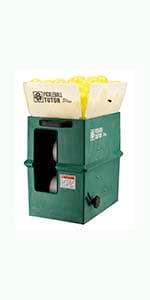 Pickleball Tutor Spin Model. Variable SIDESPIN. Made in USA by #1 Pickleball Machine Company.