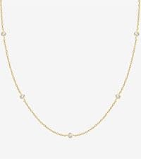 PAVOI 14K Gold Plated Dainty Cubic Zirconia Pendant Necklace for Women | Dot, Elephant, Butterfly, Pineapple, Lock, Knot, Palm Tree, Bow, Smiley Pendant | Layering Chain Necklaces