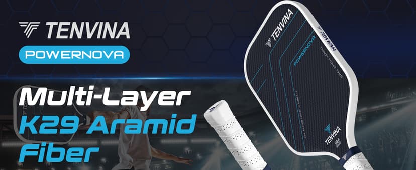 TENVINA Pickleball Paddles, Multi-Layer T700SC Textured Carbon Fiber Pickleball Paddle, 4-Types of Shapes and Thicknesses, USAPA Approved Pickle Ball Paddle, Strong Spin and Power Surface