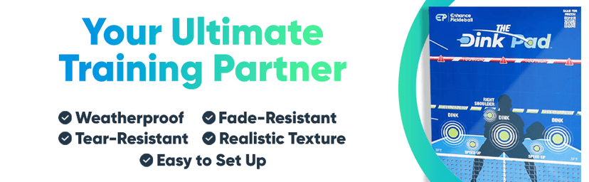 The Official Dink Pad by Enhance Pickleball - Pickleball Rebounder Training Aid - Practice Your Dinks and Improve Your Pickleball Game - Transform Any Wall into a Pickleball Court and Net