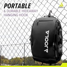 JOOLA Pickleball Bag - Vision II Deluxe Pickleball Backpack - Large Paddle Bag Fits 4 Pickle Ball Paddles & Gear - Includes Fence Hook, Extra Pockets, Ventilated Shoe Storage