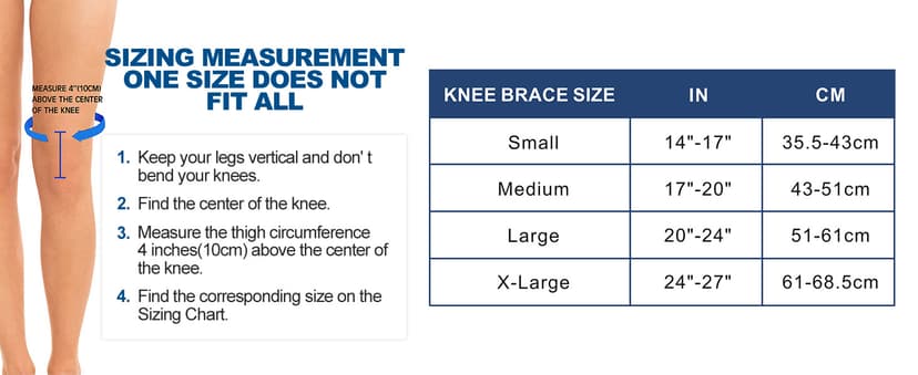 DOUFURT Knee Brace for Women & Men Meniscus Tear, Plus Size Knee Braces for Knee Pain Relief, Arthritis, Compression Knee Support Side Stabilizers