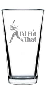 Designated Dinker - Pint Glass for Beer - Funny Pickleball Themed Decor and Gifts - 16 oz Glasses