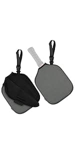 Cosmos 2 Pcs Pickleball Paddle Cover Paddle Case Bag Pickleball Racket Sleeve and Ball Storage Mesh Pocket for Pickle Ball Equipment Accessories Storage & Carrying, with Fence Hook