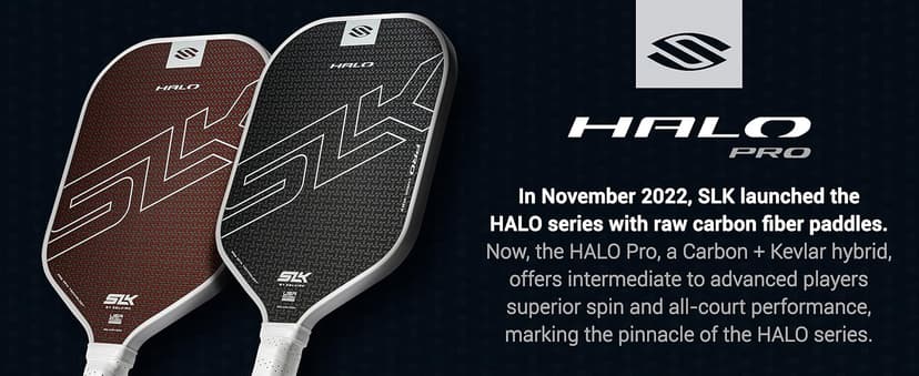Selkirk Sport SLK Halo Raw Carbon Fiber Pickleball Paddle | Designed in The USA | Choose from The T700 Raw Carbon Fiber Power, The 18k Ultraweave Control, or The Kevlar Linkweave Thermoformed Pro