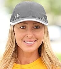 SAAKA Sport Visor for Women. Soft, Stretchy, Lightweight & Adjustable. Running, Tennis, Golf & Sports.