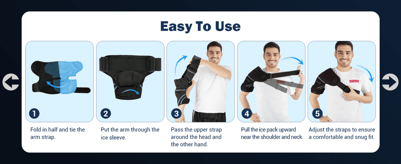 Comfytemp Shoulder Ice Pack Wrap, FSA HSA Eligible, Shoulder Brace with Gel Ice Pack for Injuries Reusable, Physical Therapy Cold Compression Sleeve for Arm Rotator Cuff Pain Relief, Surgery Recovery