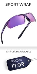 Nitrogen Polarized Wrap Around Sport Sunglasses for Men Women UV400 Protection Sun Glasses