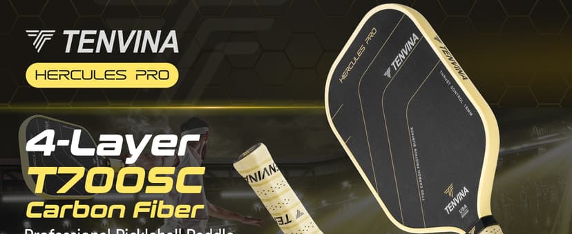 TENVINA Pickleball Paddles, Thermoforming 4-Layer T700SC Friction Carbon Fiber Pickleball Paddle, Professional Pickleball Paddle USAPA Approved with Strong Power and Spin for Athletes