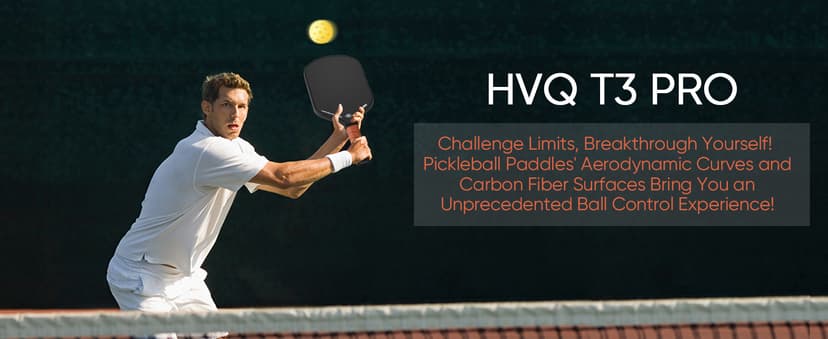 Pickleball Paddle - 3K Raw Carbon Fiber Surface (CFS) + Carbon Abrasion Surface (CAS) with High Grit & Spin, Sure-Grip Elongated Handle, Pickle Ball Paddle with 16mm Polypropylene Honeycomb Core