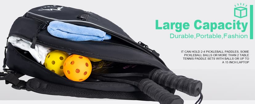 Himal Pickleball Bag Adjustable, Pickleball Backpack with Water Bottle Holder for Men and Women