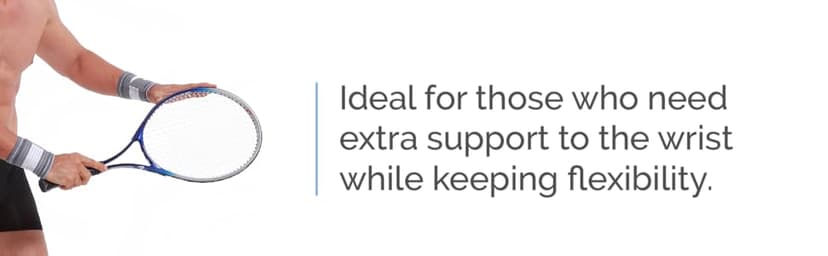 NeoTech Care Wrist Band - Adjustable Compression Strap - Elastic & Breathable Fabric - Support Sleeve for Tennis, Sports, Exercise - Men, Women, Right or Left (Gray Color, Size M, 1 Unit)