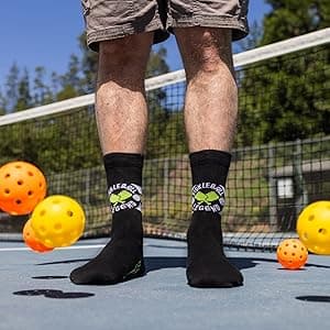 Lavley Funny Pickleball Socks for Adults - Crew Length, One Size Fits Most