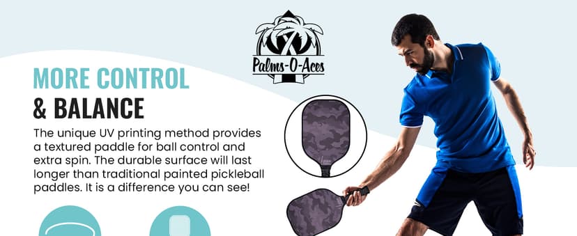 Carbon Fiber Pickleball Paddle - USAPA Approved - Lightweight Pickleball Racket - Enhanced Spin Texture – 16MM T700 Premium Graphite Pickleball Paddles - Cover Included
