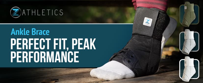 Zenith Ankle Brace, Lace Up Adjustable Support – for Running, Basketball, Injury Recovery, Sprain! Ankle Wrap for Men, Women, and Children