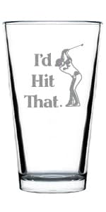 Designated Dinker - Pint Glass for Beer - Funny Pickleball Themed Decor and Gifts - 16 oz Glasses