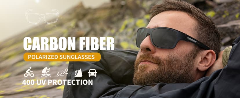 suoso Polarized Sports Sunglasses for Men: UV400 Protection Glasses Womens Wrap Around Goggles for Driving Fishing