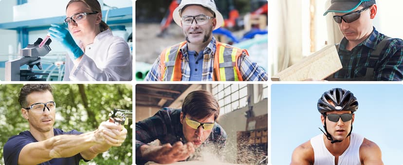 TICONN Anti-Fog Safety Glasses for Men and Women, ANSI Z87.1 Scratch Proof Eye Goggles with Adjustable Arms and UV Protection