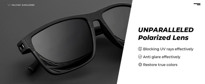 KALIYADI Polarized Sunglasses for Men, Lightweight Sun Glasses with UV Protection for Driving Fishing Golf