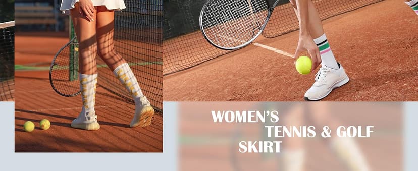 SANTINY Pleated Tennis Skirt for Women with 4 Pockets Women's High Waisted Athletic Golf Skorts Skirts for Running Casual