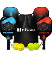 Helium Pro Carbon Fiber Pickleball Paddles - USAPA Certified - High-Spin Texture, Lightweight Honeycomb Core