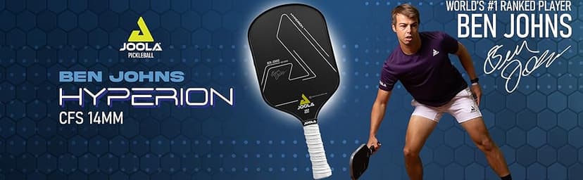 JOOLA Ben Johns Hyperion CFS Pickleball Paddle - Official Ben Johns Paddle - USAPA Approved Racket for Tournament Play - Edge to Edge Sweet Spot, Durable Max Spin Surface & Elongated Handle