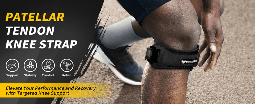 CAMBIVO 2 Pack Knee Braces for Women and Men, Patella Knee Support Strap, Basketball, Running, Hiking, Volleyball, Tennis, Squats