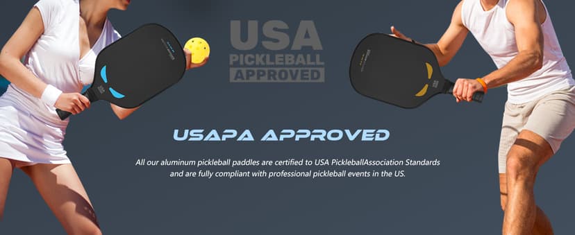 Pickleball Paddles,USAPA Approved Titanium Aluminum Surface & Titanium Aluminum Core Pickleball Set,Pickle Ball Paddles Set of 2 for Men Women New Players