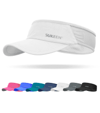 Sukeen Sports Sun Visor Men Women Lightweight Packable Cooling Stretchy Visor Hat for Running, Tennis, Golf