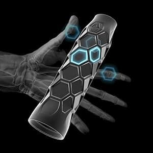 Pickleball Paddle Grip - 5.25in - Supports Tennis Elbow, Enhances Grip Strength, Reduces Vibration with Finger Support and Anti-Sweat Design