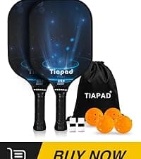 Pickleball Paddles Set of 2/4, USAPA Approved, Foam Molding 5.5" Long Handle, Lightweight, Fiberglass 16mm, Textured Surface, Elongated Pickle Ball Rackets 2 Pack for Beginner
