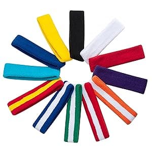 ONUPGO Sweatband Set Sports Headband Wristband Set Sweatbands Terry Cloth Wristband Wrist Sweatband Headbands Moisture Wicking Sweat Absorbing Head Band