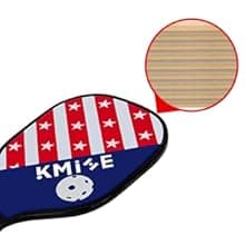 Kmise Pickleball Paddles Set of 4, 7.8oz Lightweight 9-ply Premium Wood Pickleball Racquet with 6 Indoor Outdoor Balls and Bag, Ergonomic Cushion Grip Pickleball Paddles Gifts for Men Women