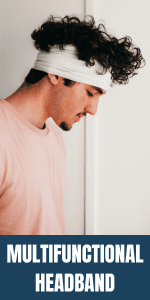 Kenz Laurenz Sweatband Set Cotton Sports Headband Terry Cloth Wristband Moisture Wicking Sweat Absorbing Head Band Athletic Exercise Basketball Wrist Sweatbands and Headbands